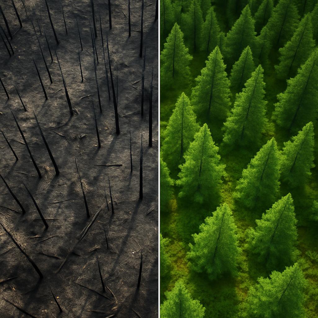Before and After Wildfire Prevention